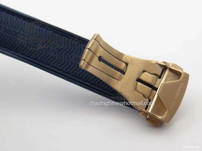 0513 GoodFit Seamaster Professional Chrono RG Blue Ceramic Blue Dial On Blue Gummy Strap A 8213